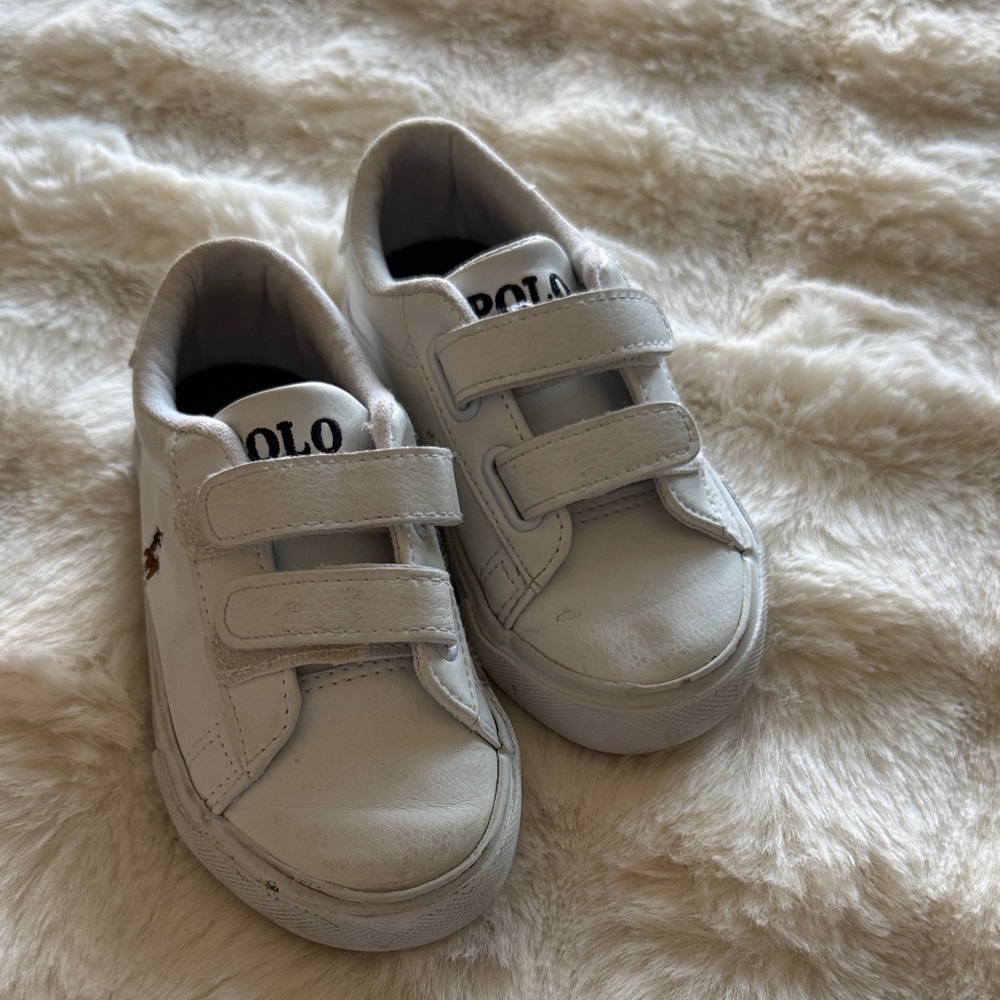 Polo by Ralph Lauren Kids White Velcro Sneakers